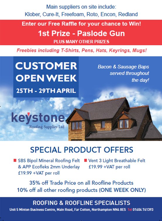 Only 21 days til our Open Week!!! #RoofingSupplies #OpenWeek #Giveaways #Discounts #DontMissOut