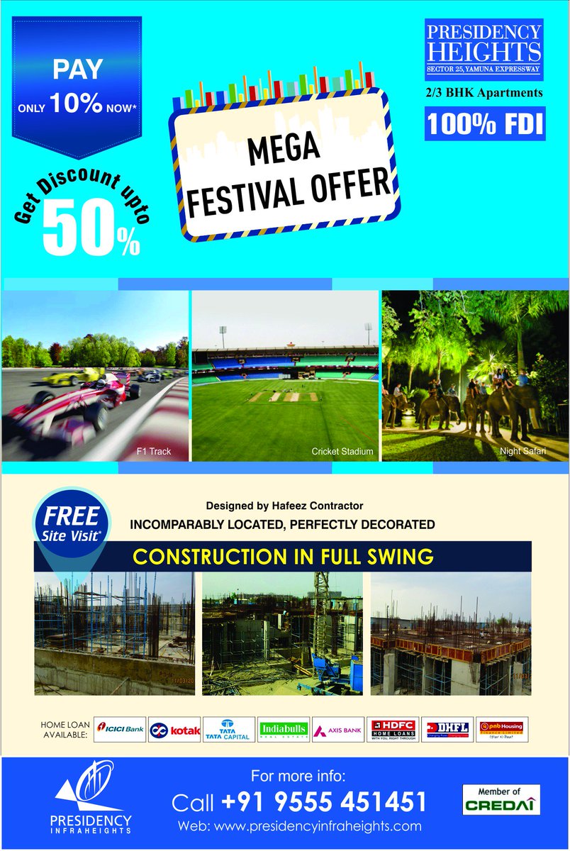 presiheights's tweet photo. Navratri Mega Discount offer!! Book your Luxury flat in #presidencyheights and get a chance to get discount upto 50% https://t.co/RH88ruRzP3
