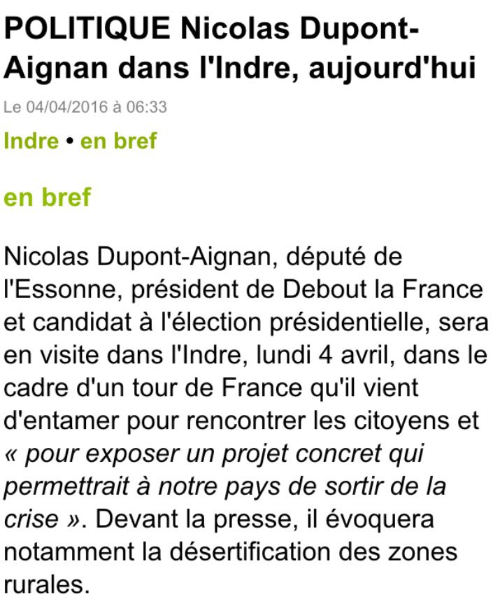 ArnaudClement36's tweet photo. Passage de N. @dupontaignan Président de @DLF_Officiel dans l'#Indre aujourd'hui. #Châteauroux #DLF36 https://t.co/1fkzO3L7Py