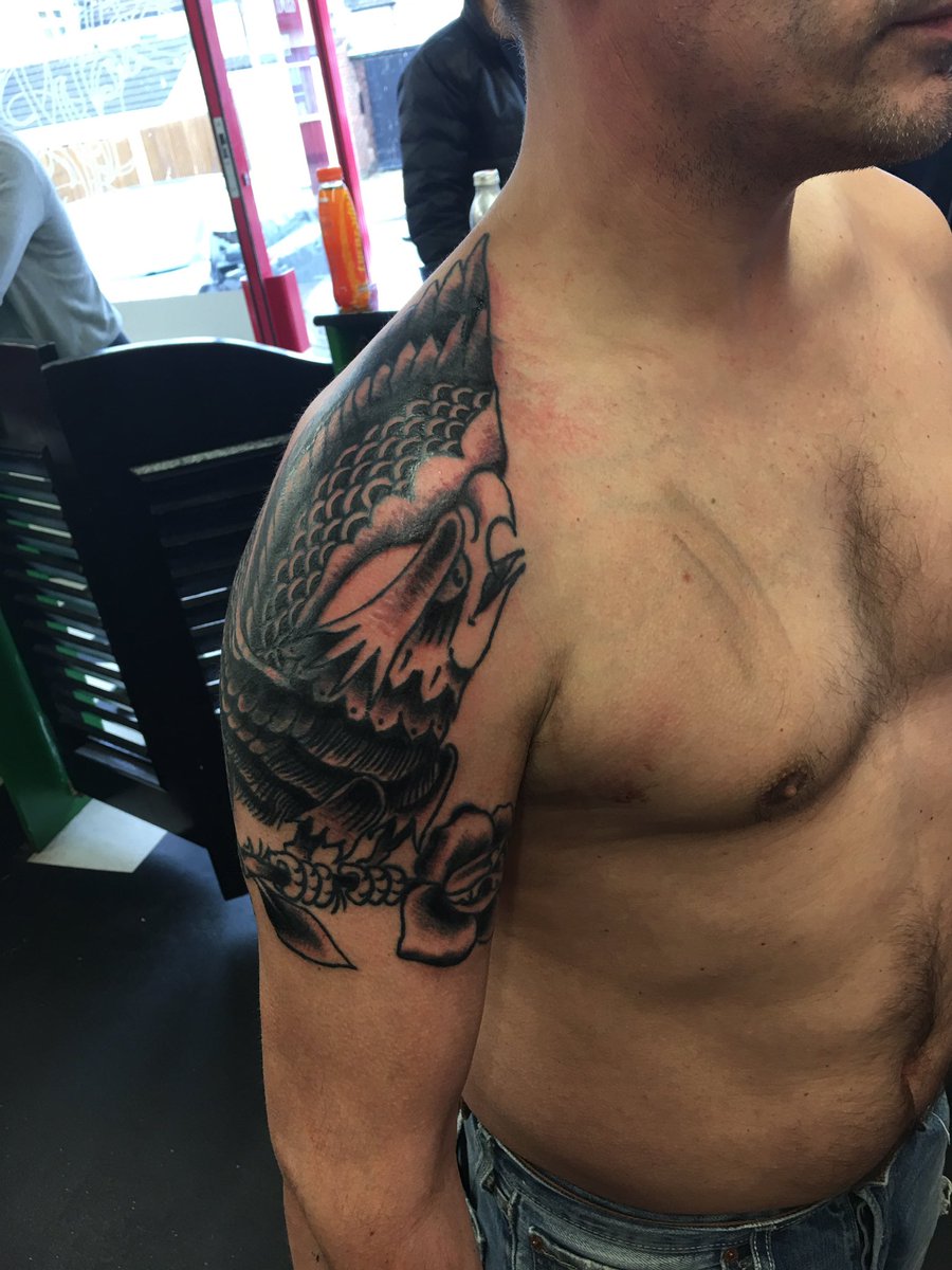 Sleepwelltattoo's tweet photo. Our @JamesRoss14 did some more in this double cover up yesterday on Dan!! James has space this week to tattoo you!💃 https://t.co/zPwlxPFvRo