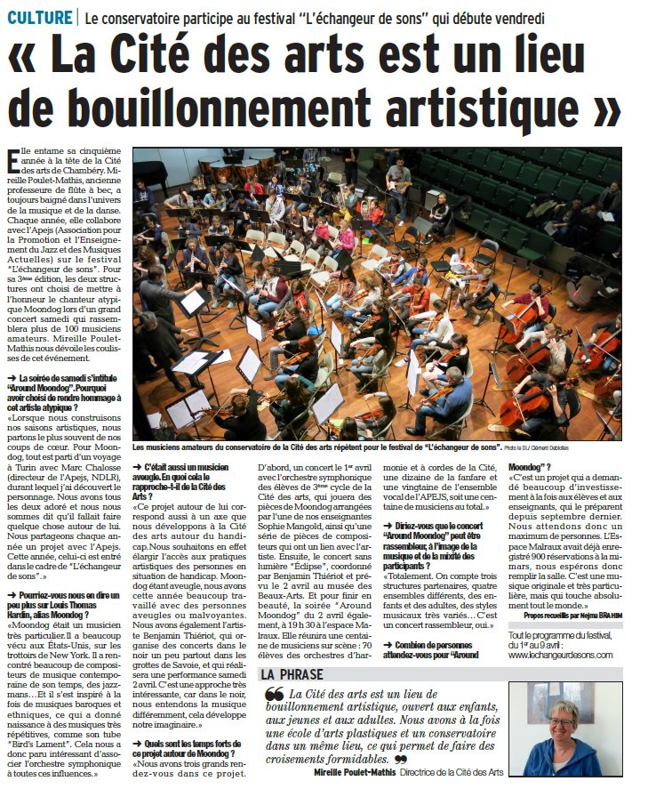 NejmaBrahim's tweet photo. Moondog à l'honneur au festival l'échangeur de sons à #Chambéry , la directrice de la @citedesarts73 nous dit tout ! https://t.co/ysMWJRuHAm