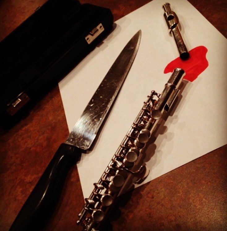 KWorldofak's tweet photo. I did this while practicing for chair auditions my Senior year. #thatbandlife https://t.co/JEbw3Zgva7