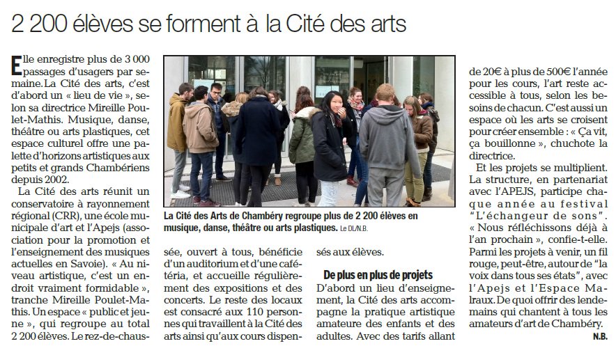 NejmaBrahim's tweet photo. La Cité des arts de #Chambéry , "lieu de vie et de croisements artistiques", forme 2 200 élèves @citedesarts73 https://t.co/jMWaJ1T3rm