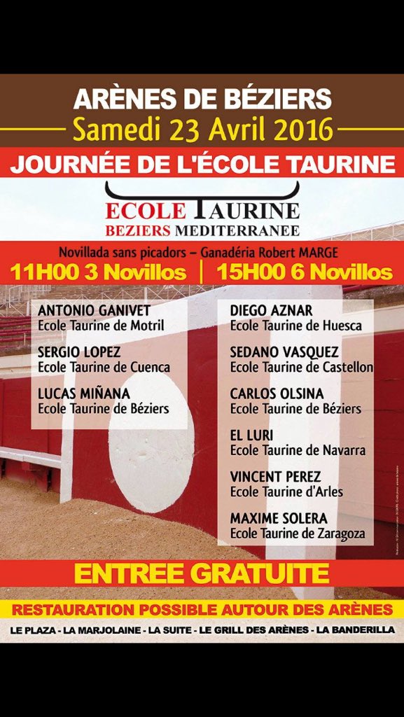 Béziers ! #NoviladaSinCaballo 23 Avril