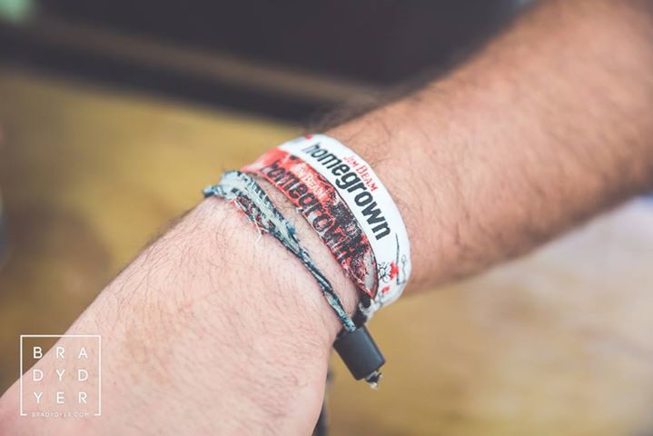 How many times have you been to Jim Beam Homegrown? This guy had three wrist bands on!