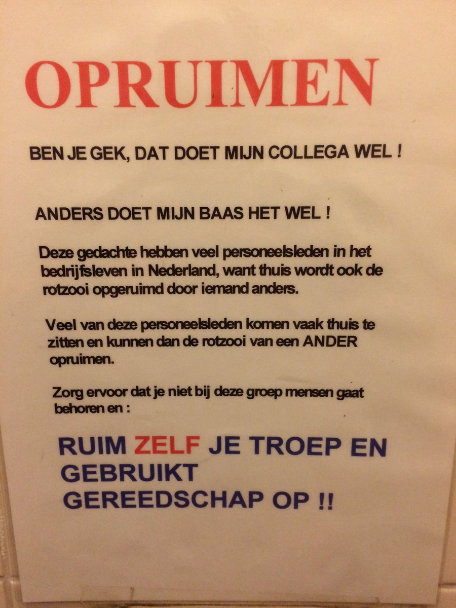 Lekker motiverend A4tje van een directeur ergens in den lande.