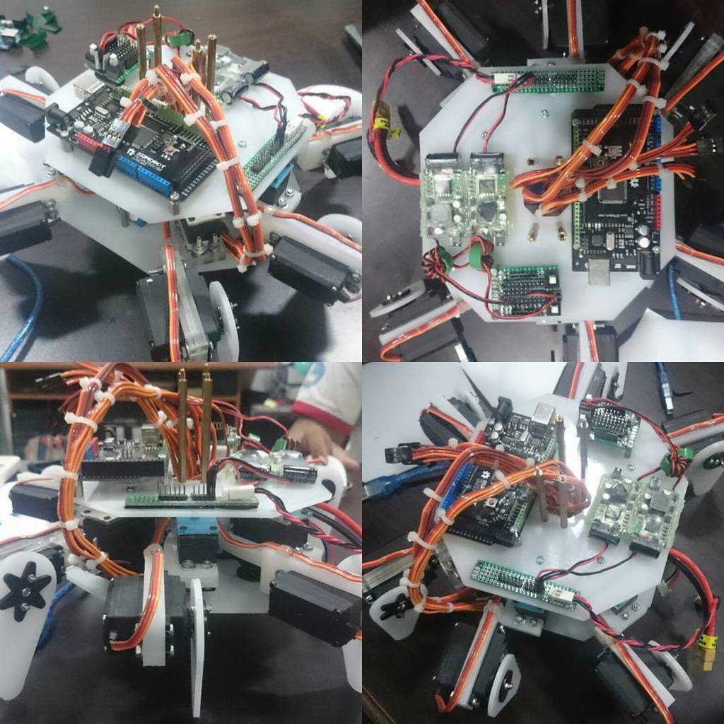 Otherbots's tweet image. Hey, this is my new prototype &quot;Ebo Leg Fire V.2&quot;
For KRPAI 2016 at University of Diponegoro 😘 
#kontesrobot 
#konte…