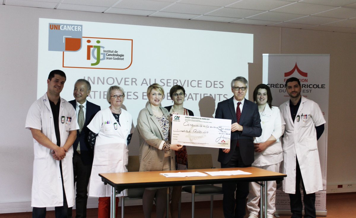 Merci à la Fondation du Crédit Agricole du Nord Est, 50 000 euros pour l'équipement de #radiothérapie