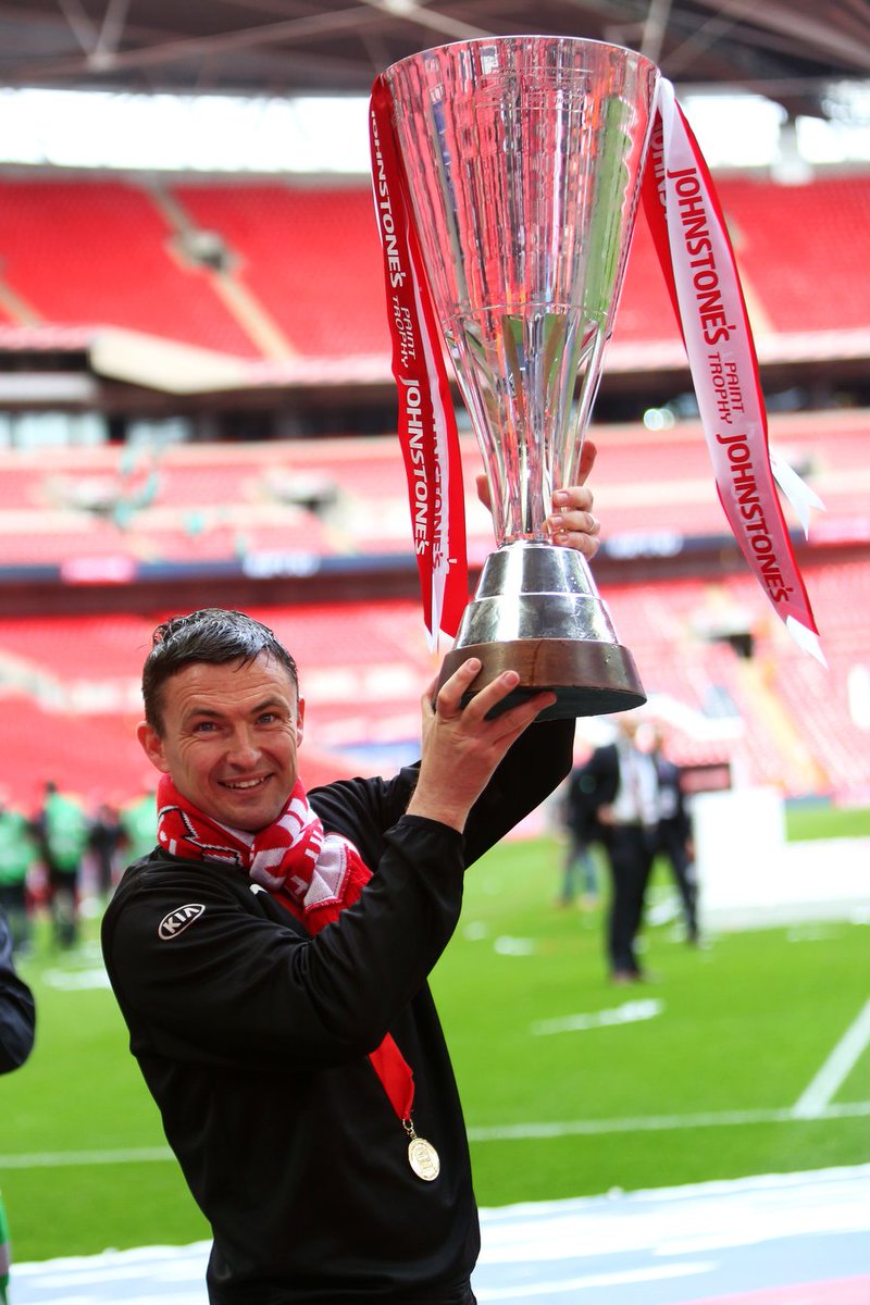 Paul Heckingbottom was @bfc_official's hometown hero, lifting the #JPT10 Trophy aloft in front of the Reds fans!