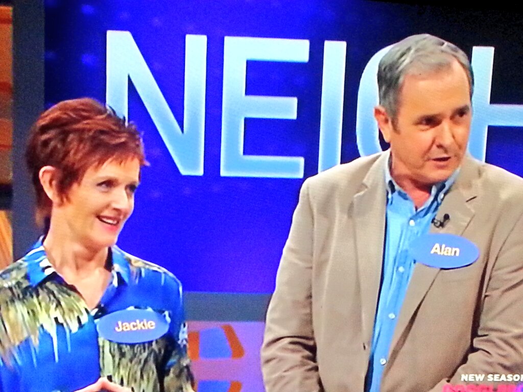 CelebrateAwe's tweet image. My favourites Susan and Karl from #Neighbours are on #AllStarFamilyFeud tonight! #Kusan