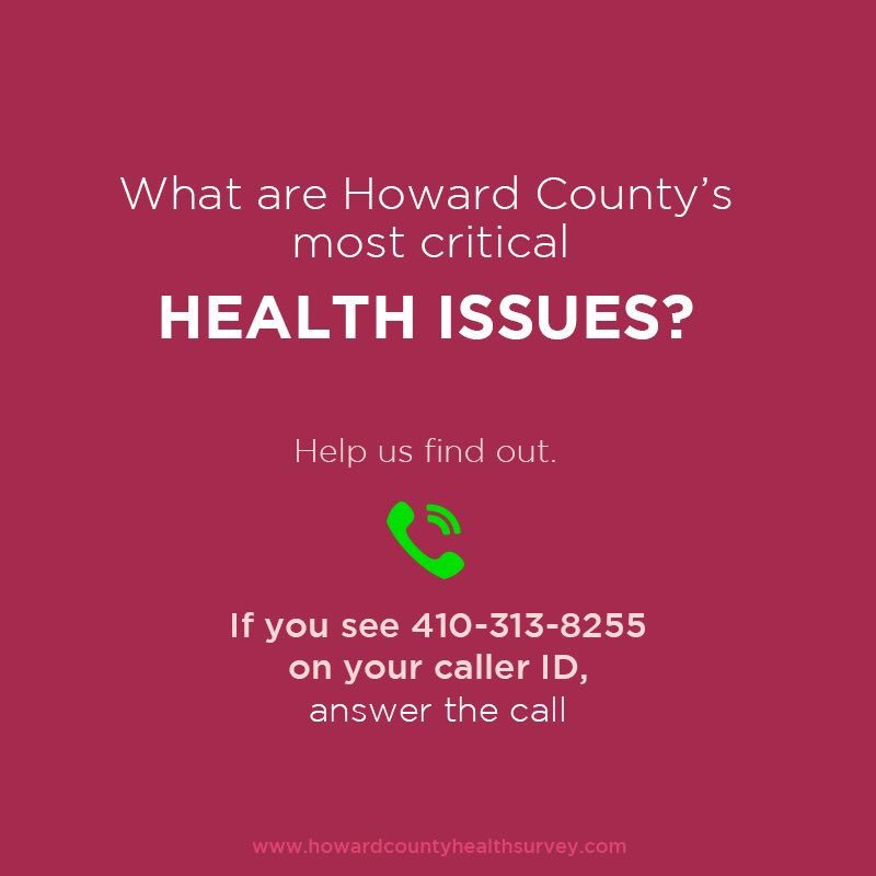 HealthyHoward's tweet photo. #HoCoMD's biennial health survey starts in April. If u see a call from 410-313-8255/“Howard Health" please answer it https://t.co/kATaG5pxXS
