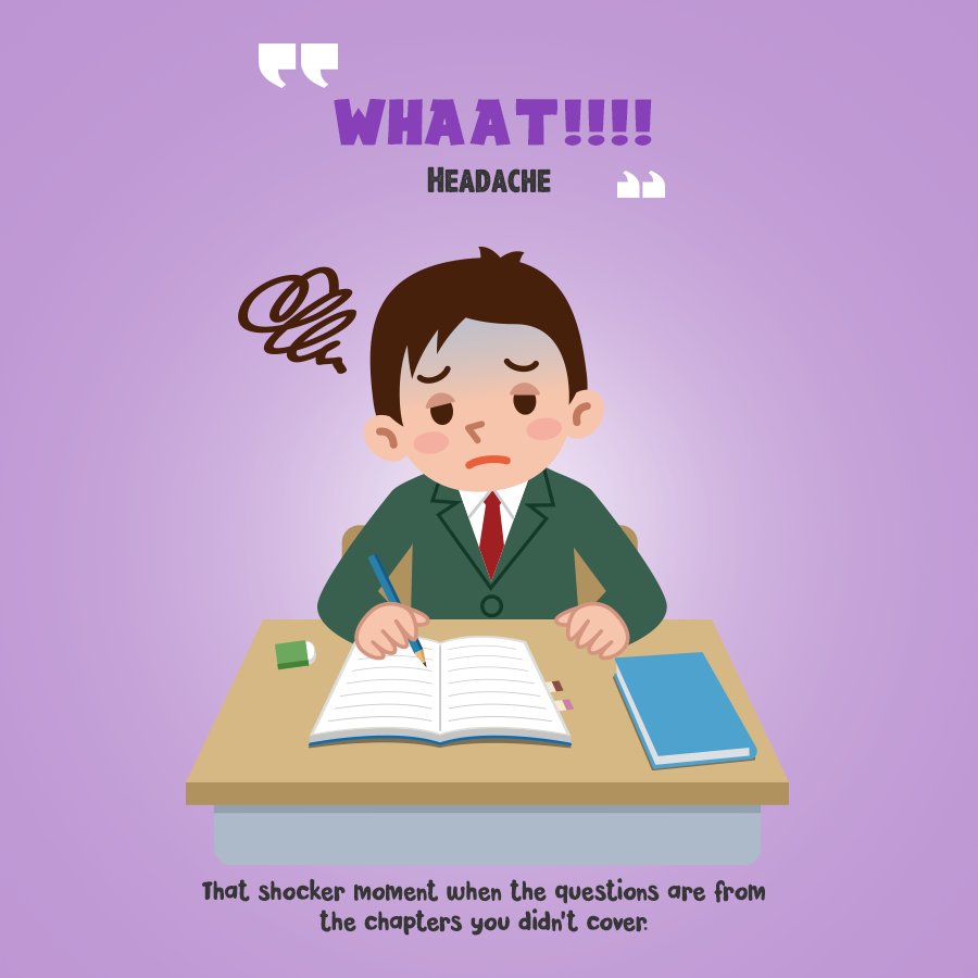 AmrutanjanOffcl's tweet photo. 4 types of headaches during exams. Deal with the after effects of exam trauma. #KickOutPain with #Amrutanjan. https://t.co/UkuEHabtUU