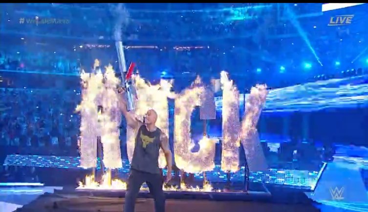 042Dreamer's tweet photo. That was pretty cool @TheRock #WrestleMania #TheRockIsCooking https://t.co/btn3rmTiuq