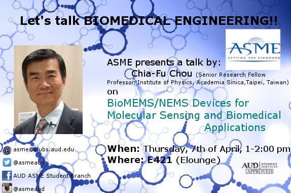 ASMEAUD's tweet photo. This Thursday a guest speaker will be talking about Biomedical Engineering! Don't miss it!! #ASME #ASMEevents https://t.co/meYVDsGdN4