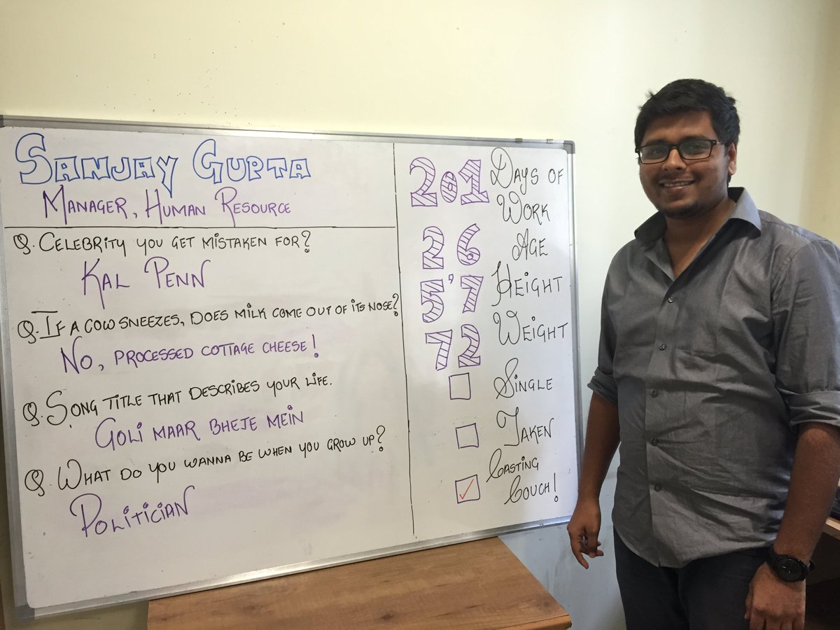 haptik's tweet photo. "It's the little things that make life BIG" - Sanjay Gupta, HR Manager (Recruitment). Next up on #HumansOfHaptik :) https://t.co/42RVCCkGBc