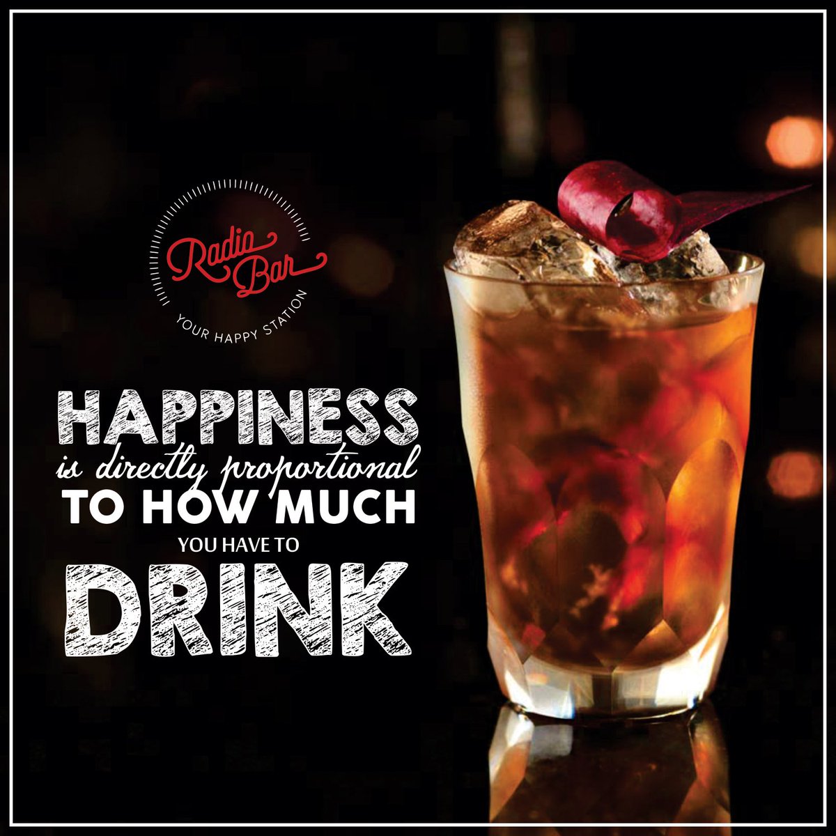 The more you #drink, the happier you are! #RadioBar #Mumbai
