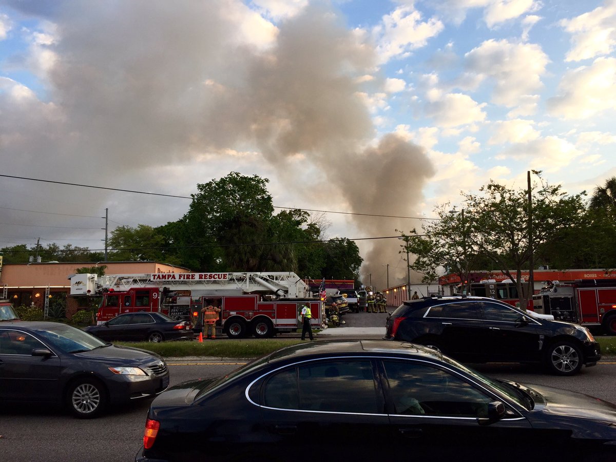 JRichards2183's tweet photo. Storage unit fire on W. Hillsborough Ave. #WTSP https://t.co/rFlDDfzFeA