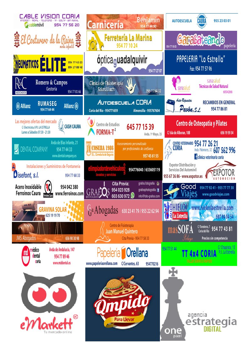 Gracias a todos nuestros patrocinadores y Hermandades por vuestra difusión y colaboración <a href="/CoriadelRioDAD/">Coria del RioDiaADia</a>