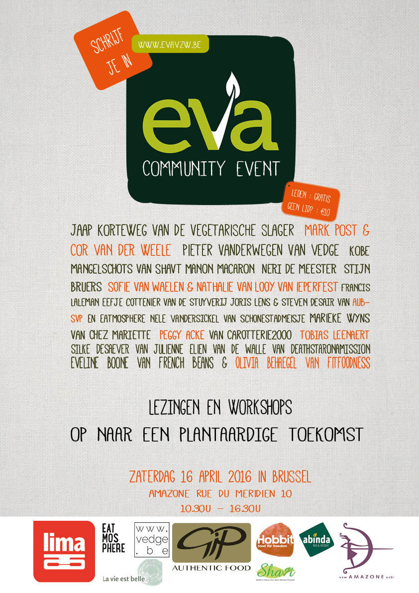 EVAveggies's tweet photo. Kom je naar ons Community Event 16 april? Check het programma: https://t.co/OGiSeQIUTB #EVAcommunity #veggie https://t.co/6tz7vCspth