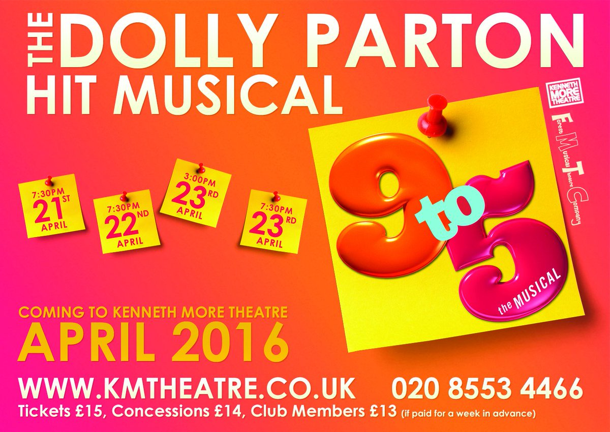 Just two weeks now until it's show week for 9 to 5. Eek! Come on y'all get your tickets bit.ly/1RxwEFI