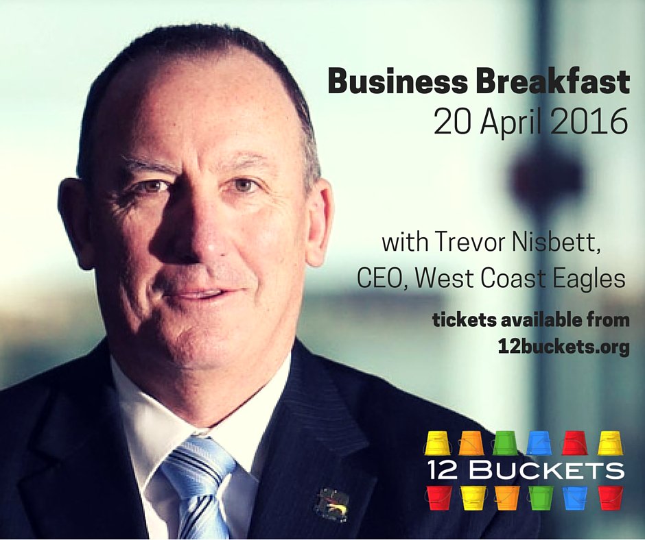 12Buckets's tweet photo. Looking forward to having Trevor Nisbett speaking at our upcoming @12Buckets business breakfast on April 20. https://t.co/jNzCcUGMZC