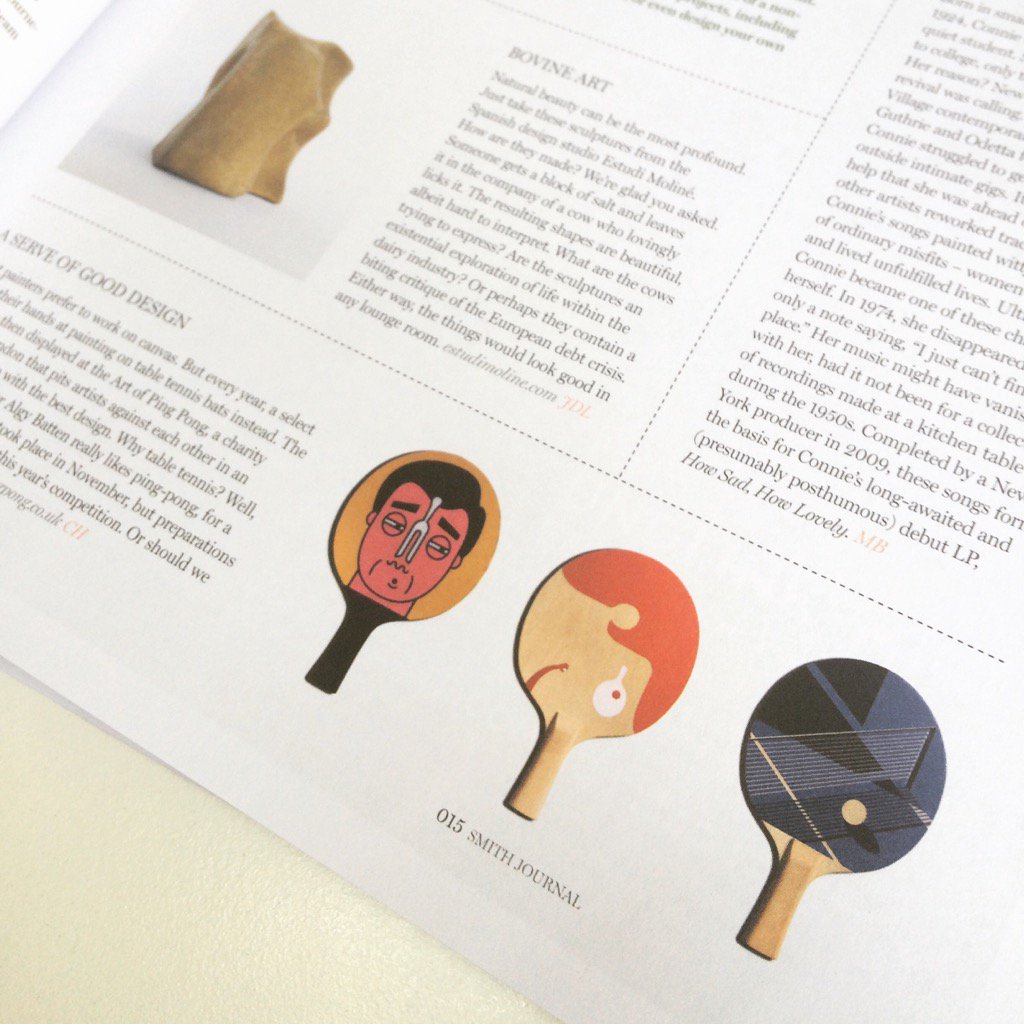 Bat for <a href="/artof_pingpong/">Art of Ping Pong</a> in <a href="/_smithjournal/">Smith Journal</a> featured alongside <a href="/malikafavre/">malika favre</a>  and <a href="/noma_bar/">Noma Bar</a>