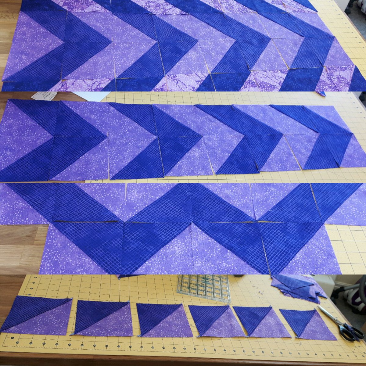 Playing with #halfsquaretriangles is brill.  #endlesspossibilities #patchwork #newtonlewillows #cheshire #lancashire