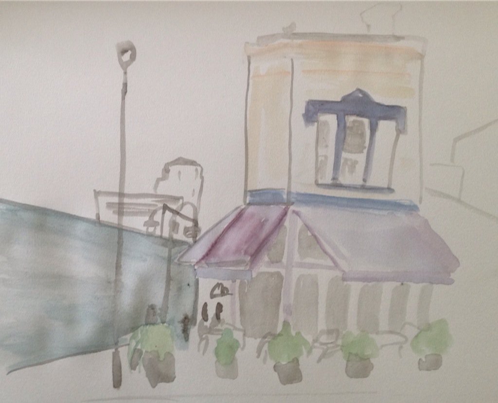 frankkiely's tweet image. #watercolour #sketch #brixton @SW9BAR