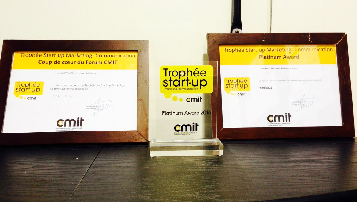 CREADSPartners a encore frappé :) Merci aux <a href="/CMITfr/">CMIT France</a> // En savoir + : bit.ly/1XMhHQ7