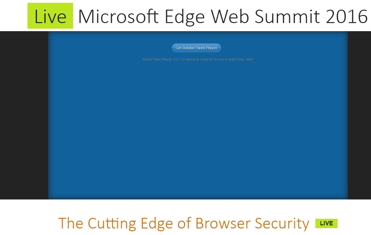 shakehar's tweet photo. @ch9  @MicrosoftEdge I need flash to watch this ? Feels a bit ironic. https://t.co/wjxYhjFkN9