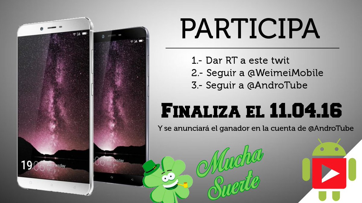 TechGroundES's tweet photo. Gana un Weimei We Plus GRATIS! Es así de fácil:

☑ Retwitea esto
☑ Seguir a @weimeimobile 
☑ Seguir a @AndroTube https://t.co/guVaUUTjS0