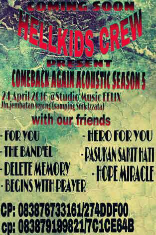 Daftarkan band kalian sekarang guys..slot terbatas