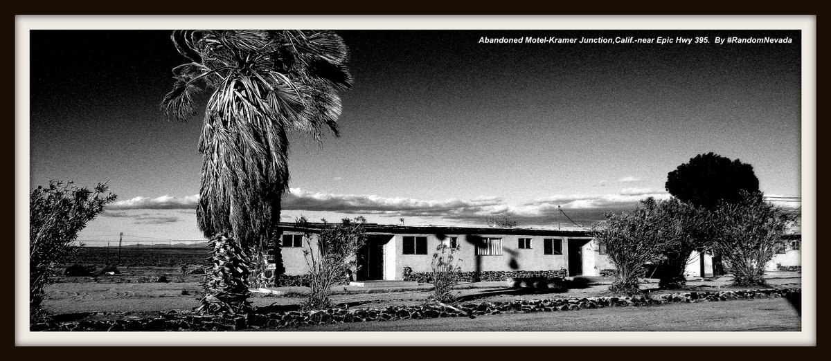 GeneralGCuster's tweet photo. #Abandoned Motel in #KramerJunction, Calif. Next to Epic #Hwy395 By #RandomNevada @AARPNV @YahooTravel https://t.co/SFRIetbo9B