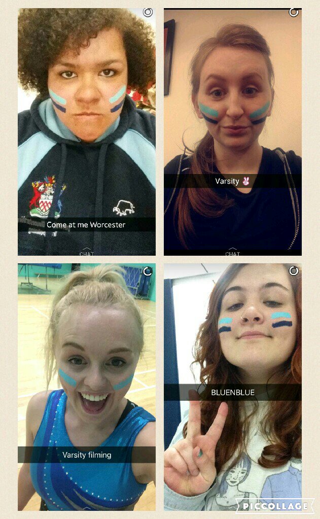 UOGTrampolining's tweet photo. We began filming our Varsity promo video today! It'll be with you very soon.. #BlueVarsity #TeamGlos #WorcesterWho https://t.co/j1HGcKDmRY