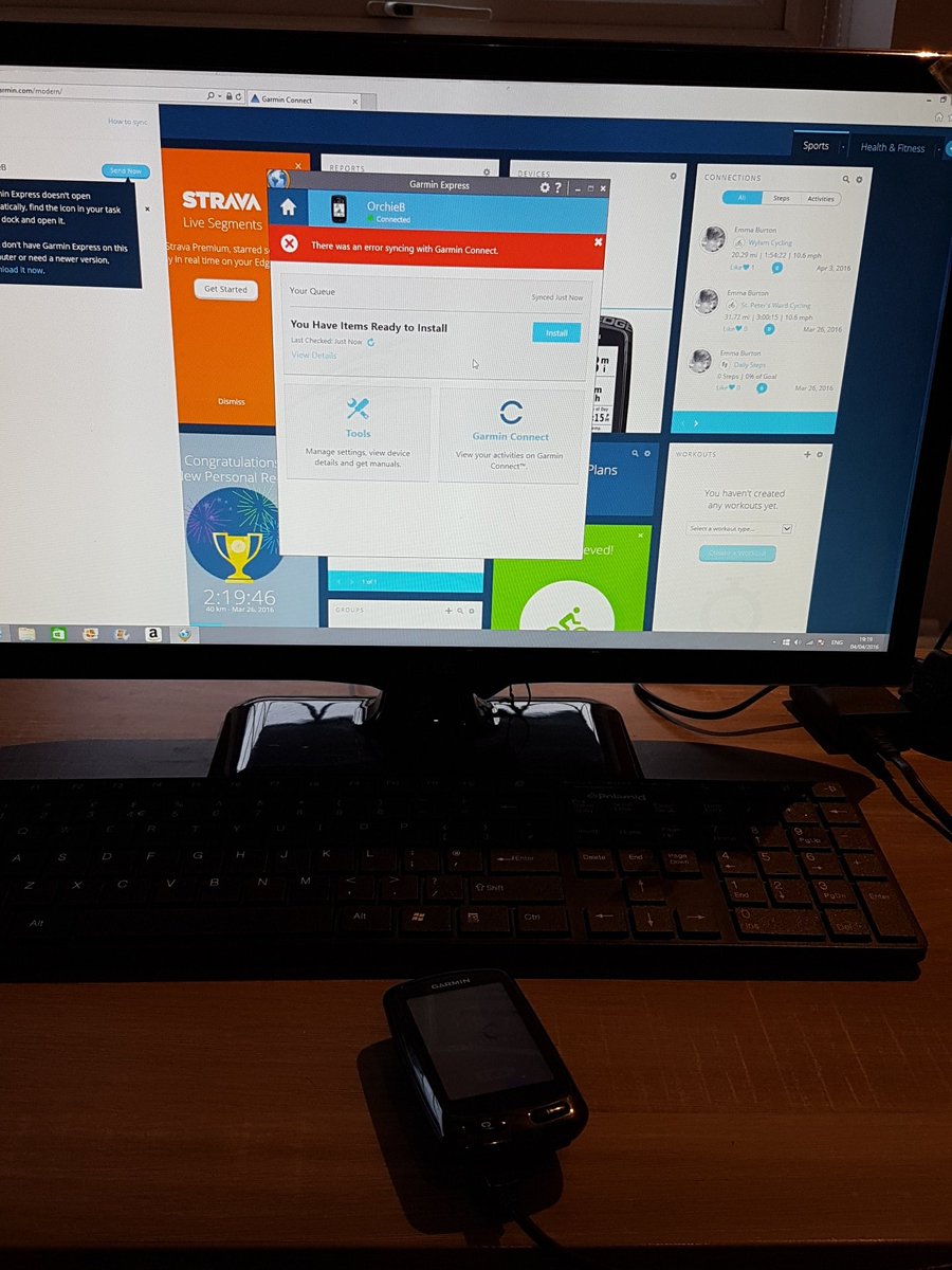 SpikeyJ8's tweet photo. @Garmin this is driving me nuts!! Everything is upto date however it just won't sync &amp; add a course Help !! https://t.co/y8LwPm50Ig
