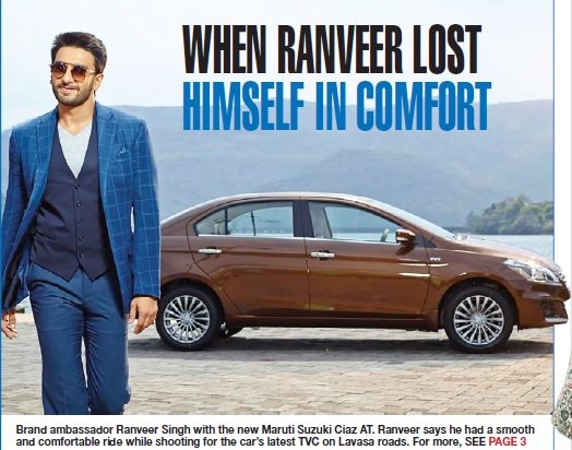 Ranveer Singh shoots for car commercial in Gujarat