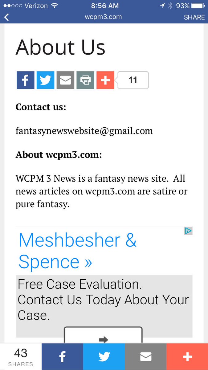 AlexAtTheFalls's tweet image. For those of you who continue to share/believe articles about celebrities moving to an area near you. #CheckSources