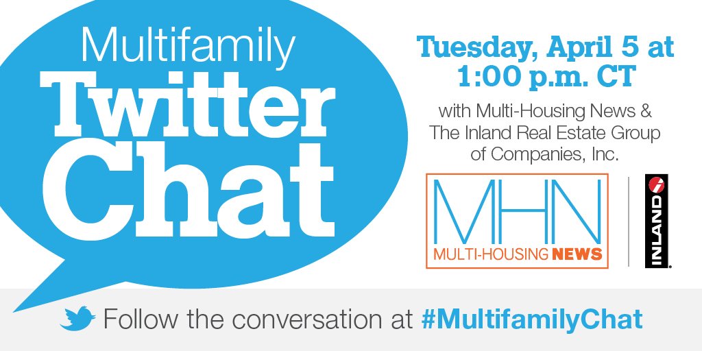 InlandGroup's tweet image. Join us tomorrow! Looking forward to a great #MultifamilyChat on
#apartment trends with @MHNonline!
