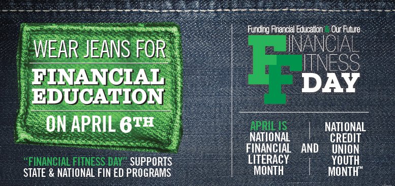 Save the Date: #FinancialFitnessDay is Wednesday, 4/6, and April is @CUYouthMonth #FinLit #CUGenZ