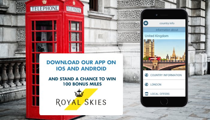 Royal Skies members can win 100 Bonus Miles just by downloading our app. For iOS  click here goo.gl/Ywb8xO