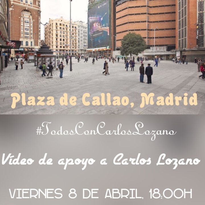 carloslozanofan's tweet photo. Plaza de Callao a las 18:00 porfavor venga cantad LOLOLOLO Carlos Lozano💘🔜💣👻 https://t.co/qn6x24Fb3x