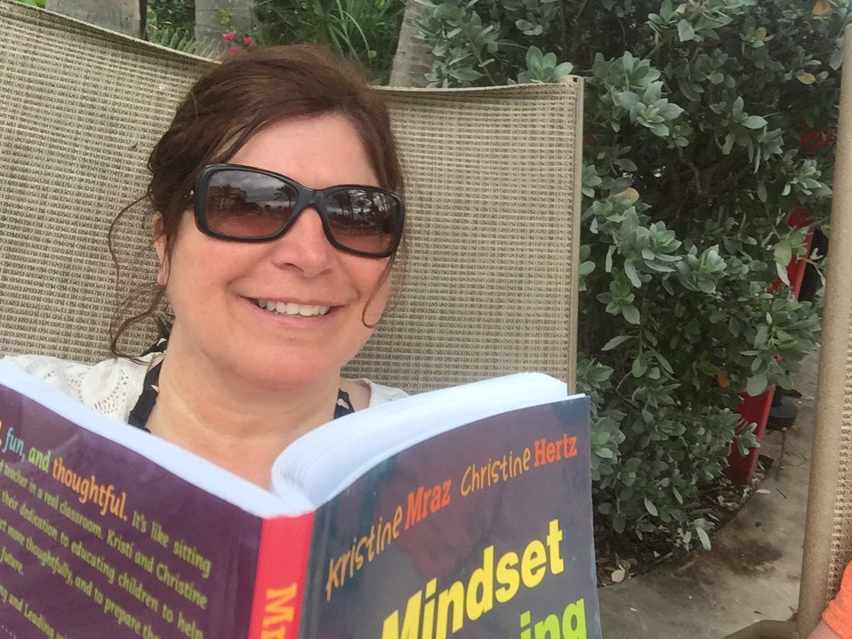 Nerdy teacher girl.... Spring break pool side read!! Loving this book! @MrazKristine