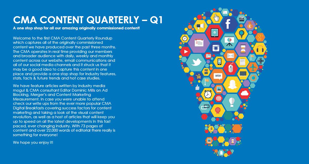 the_cma's tweet photo. Our first Content Quarterly roundup is free to download now! https://t.co/0tGJB5iprT https://t.co/qFEXOBe1CM
