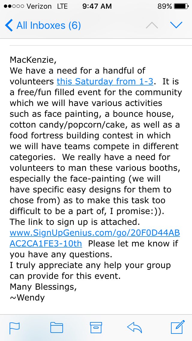 SummitInteract's tweet image. HEY! We need volunteers this Saturday from 1-3!!! PLEASE help if you can. Text Mackenzie (615)522-8885