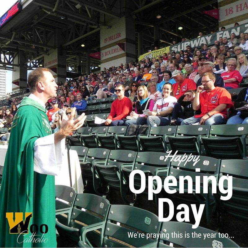 WoosterCatholic's tweet photo. Happy #OpeningDay 2 the @Indians. Hoping this isn't another year we chalk up 2 St. Jude, Patron Saint of Lost Causes https://t.co/Wr4y9HTk5I