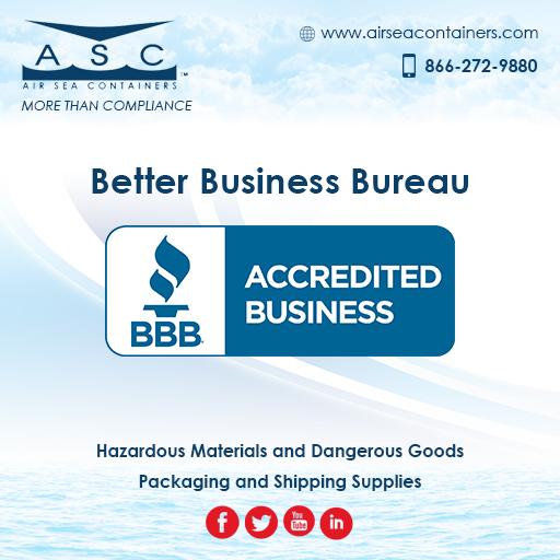 AirSeaContainer's tweet photo. Accredited with The Better Business Bureau Since 2001
25 Years+ Custom #Hazmat #Packaging
#IATA #DGAC #COSTHA #BBB https://t.co/9uHdCuo7l7