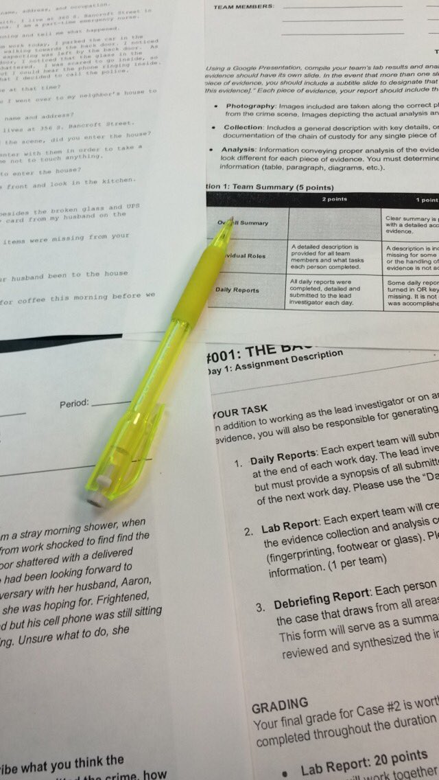18_ring's tweet photo. Mrs Bulman comin in clutch with the paper work first day back from break #clsforensics @mrsbulman https://t.co/OLf7Lopabp