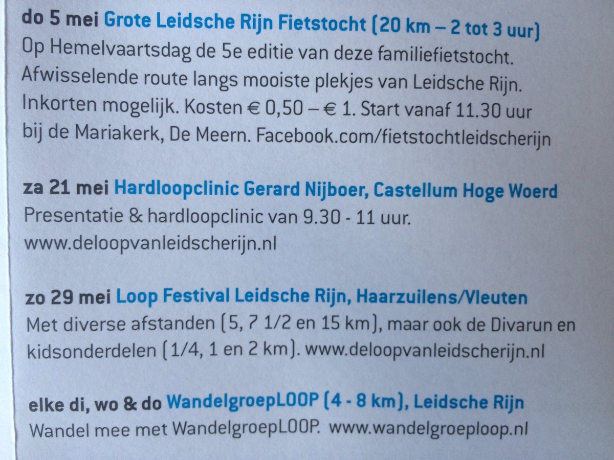 LOOPVLR's tweet photo. Mooie berichten in @UITladderLR @EVENindeWIJK! Dank voor aandacht: @loopfestival @LOOPVLR @Lintwurmpie @DivaRunLR https://t.co/gipj2xRkDb