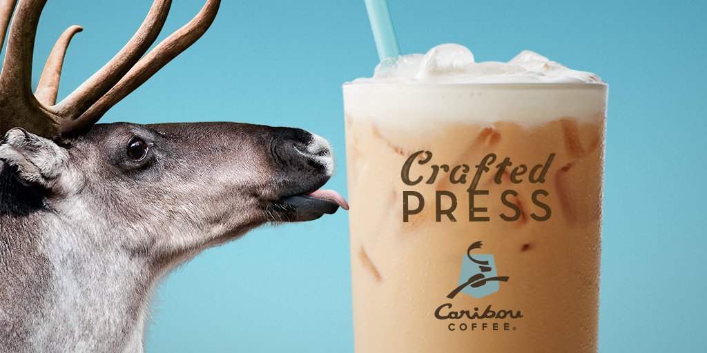 cariboucoffee's tweet photo. Our #CraftedPress is an expertly-crafted escape from the day with just a splash of real cream & sugar #CaribouCoffee https://t.co/07mPkxx6xN