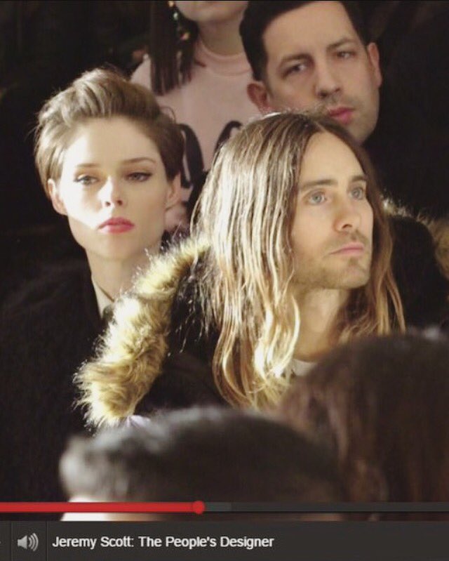 jamesconran's tweet photo. #LifeInTheSecondRow in '#JeremyScott The People's Designer'. Lost in a day dream thanx 2 #JaredLeto's flowing mane. https://t.co/RazbjJ8n9u